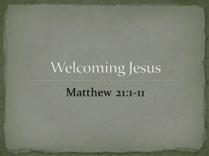 Welcoming Jesus
