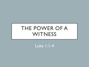 Power of a Witness